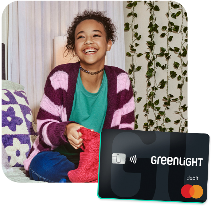 Kid and Greenlight debit card